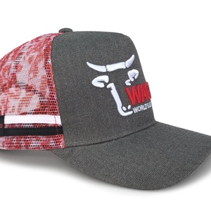Gorra Trucker de Pana Impermeable de 6 Paneles con Logotipo Bordado Personalizado Australiano de Buena Calidad, Rayas Grises, Estilo Deportivo, Perfil Alto, Tipo Béisbol - Product Image 1