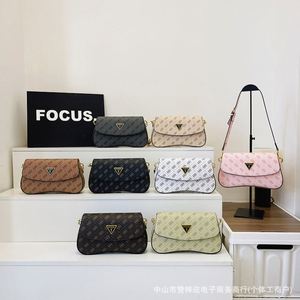 2025 Vintage Diamond New Crescent <b>Bag</b> for Ladies Preppy All-Match Underarm Portable Zip Ladies' Bohemian Floral Fashion - Product Image 1