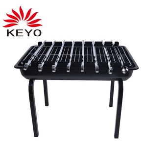 Parrilla de Carbón 2 en 1 para Acampar al Aire Libre con <span class=keywords><strong>Asador</strong></span> y Rostizador, Carro Metálico con Recubrimiento en Polvo - Product Image 2