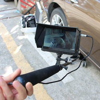 Kamera Deteksi Bawah Kendaraan dengan Tiang Teleskopik 7 Inci, Batang Serat Karbon, dan Tiang Fleksibel CCTV