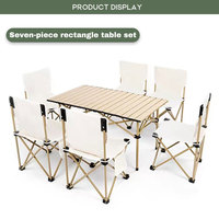 Table rectangulaire pliable légère et facile à transporter de conception personnalisée professionnelle avec chaise