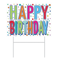 Enseigne de cour d'anniversaire pour enfants personnalisée Enjeux Corigated Happy Birthday Letters Number H-Frame Plastic Sheets Custom Yard Sign
