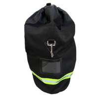 Sac de transport noir OEM Ayonsafety avec bande réfléchissante, fenêtre d'identification et crochet pour équipement de masque SCBA (marine/brasserie)