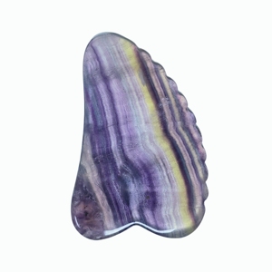 Tabla de Gua Sha en Forma de V con Dientes, Fluorita, Herramienta de Belleza, Directo de Fábrica - Product Image 1