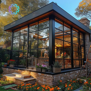 Pérgola de aluminio retráctil LED moderna de lujo, techo de persiana impermeable <span class=keywords><strong>para</strong></span> jardín, balcón, vidrio eléctrico con recubrimiento en polvo, naturaleza - Product Image 4