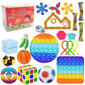 New Push Pop Bubble Fidget Toys Set Sensory Stress Relief Advent <b>Calendar</b> with Plastic & Rubber Materials for Ages 5-14+ - Product Image 1
