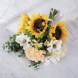 Ramo de Girasoles Artificiales Rose Peninsula, Tela Plástica Tejida, Decoración para Bodas y Hogar CF01292 - Product Image 3
