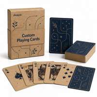 Jeu de cartes personnalisé en papier kraft pour cadeaux de bienvenue, événements d'équipe, reconnaissance d'entreprise