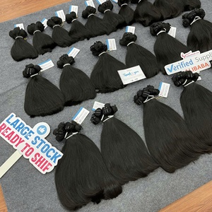 Cheveux humains vierges vietnamiens Remy lisses, double trame machine, T122, vente en gros, 100g - Product Image 5