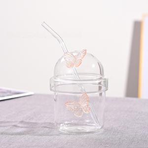 Tasse à lait et à jus transparente créative pour la maison, tasse à boire en forme d'animal, en verre borosilicate haute qualité, tasse monocouche - Product Image 4