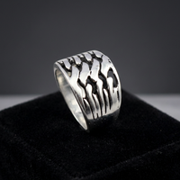 Best verkochte ringen met bezel-setting, eenvoudige bandringen, 925 sterling zilver, duimring, unisex, damesring, aanpasbaar Valentijnsdag cadeau