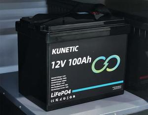 แบตเตอรี่ลิเธียมไอรอนฟอสเฟต KUNETIC LFP12100P 12.8V 100Ah สำหรับรถตู้ เรือ พลังงานแสงอาทิตย์ แบบ Deep Cycle - Product Image 4