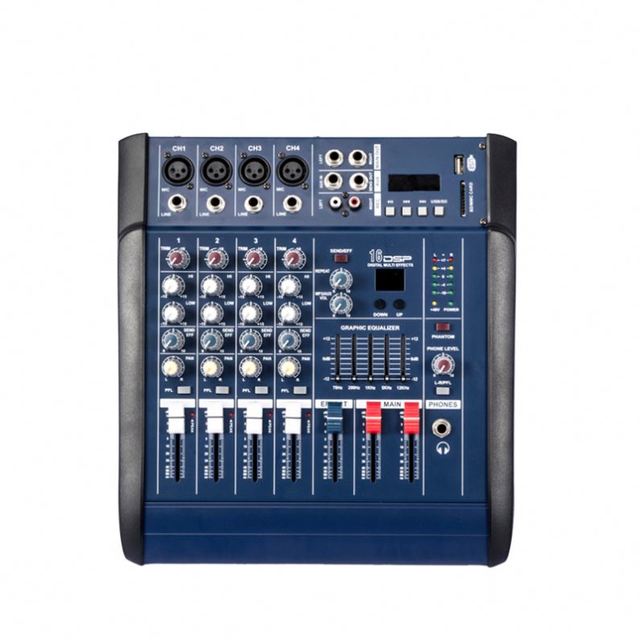 Demao PMX402D USB/BT  Power Mixer Audio Mixer Usb Interface Controller Digital Echo Mixer Power Amplifier