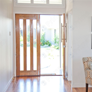 Entrée principale Intérieur Grande porte d'entrée Verre Low-E Extérieur simple Bois Entrée moderne Porte d'entrée en bois - Product Image 5