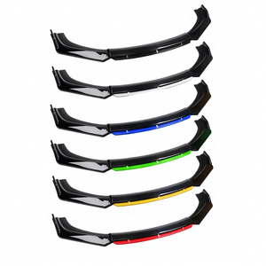 Paraurti per Auto 4 pz/Set Parti Sportive Auto Kit Carrozzeria Pala Anteriore Modifica Anti-Collisione Spoiler Anteriore Labbro Anteriore Universale - Product Image 1