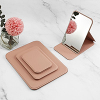 Miroir cosmétique pliable rectangulaire Gmagic, best-seller, en verre PU, portable, réglable, compact, pour femmes