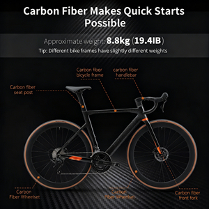 Vélo de route en carbone avec homologation UCI, <span class=keywords><strong>groupe</strong></span> 105 R7120 24 vitesses, en fibre de carbone - Product Image 3