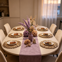 Assiette de Présentation Creuse Dorée de Luxe pour Mariage, Décoration de Table, en Plastique PP Durable, Réutilisable, Faite à la Main, Vaisselle de Banquet Élégante