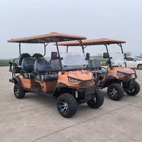 <strong>Best</strong> <strong>Sellers</strong> 6-Seat Fuel Style Customized Golf Carts New Model Golf Cart Sightseeing Orange Golf Cart