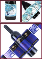 Etiqueta de Papel de Arte con Logotipo en Relieve Personalizada de Fábrica, Etiqueta de Vino de Color, Etiqueta Adhesiva para Botellas en Rollo