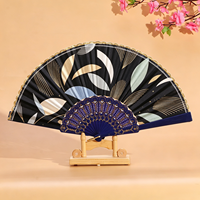 Éventail pliant de 23 cm, imprimé, en plastique, accessoire de danse, personnalisable, éventail décoratif pour cadeau de mariage