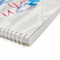 Carnet à spirale personnalisé ligné 200x149mm, reliure spirale, pour l'école et le bureau, couverture imprimée OEM, papeterie en gros