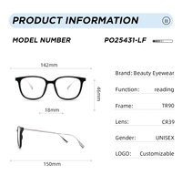 Monture de lunettes TR90 en titane moulé par injection, haute qualité, style Vogue, nouvelle collection, vente en gros, pour hommes et femmes