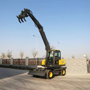 Ce Goedgekeurde Houtgrijper Wiel Graafmachine Gebruikt Kleine Emmer 4ton 7ton 8ton Graver Wielen Hydraulische Graafmachine Met Log Grijper - Product Image 6