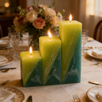 Quadratische Farbverlauf-Form Moderne Aromatherapie-Kerze Oster-Geschenk Natürliches Sojawachs Handgemacht Umweltfreundlich Langbrennend Schlafzimmer