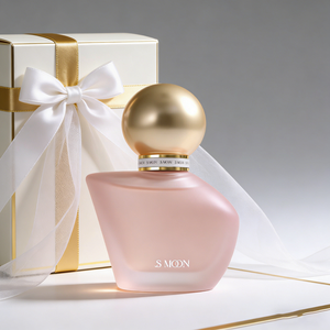 Botella de Perfume de Vidrio de Lujo de 50 ml y 100 ml, Color Rosa con Tapa Dorada y Bolsa de Regalo, Botella de Vidrio Vacía Personalizada para Mujer - Product Image 2
