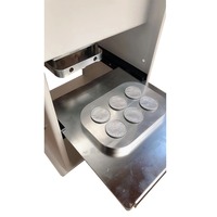 Machine d'encapsulation de capsules de café semi-automatique à scellage inversé, 150 pièces/min, film d'emballage en aluminium à scellage thermique