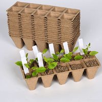 Jardinière biodégradable en pâte de papier, Pots de fleurs, de pivoines, plateau de plantation pour semis, prix de gros