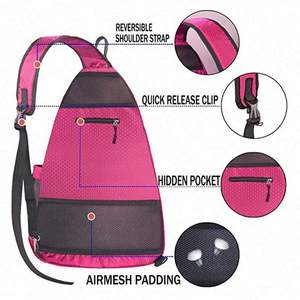 Échantillon gratuit, sac à bandoulière personnalisé pour raquette de pickleball, sac à bandoulière réversible, sac à dos à bandoulière pour homme et femme, sac pour raquette de pickleball - Product Image 3