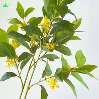 Kunstmatige groene takken Osmanthus bloemen planten bladeren groen decoratie voor vazen boeketten huis kantoor bruiloft feest decoratie