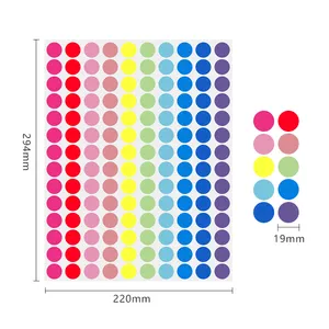 Bedrukt Custom Polka Dots Muurstickerrol Prive Design Blank Vinyl Logo Rond Kleurrijke Multi Kleine Stip Stickers