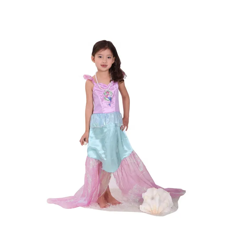 Doğum günü partisi fantezi cosplay parti mermaid elbise çocuk kız küçük denizkızı kostüm oynamak