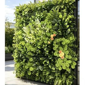 Plante suspendue en herbe artificielle anti-UV, mur végétal <span class=keywords><strong>artificiel</strong></span> en herbe verte pour la décoration de la maison - Product Image 1