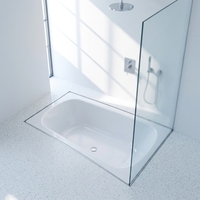 Baignoire à immersion pour 1 personne, encastrée, en acrylique, grande, rectangulaire, pour suite familiale, hôtel de luxe