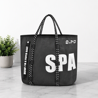 Sac fourre-tout classique en papier kraft lavable, avec poignée en corde tressée, grande capacité, sac de shopping recyclable