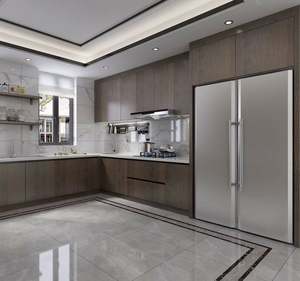 Conception de cuisines modulaires en bois massif personnalisées 2024, armoires de cuisine en chêne blanc encastrées - Product Image 6