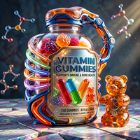 Gommes à mâcher de vitamines du complexe B pour adultes de qualité supérieure avec toutes les vitamines B, formule complète B1 B2 B3 B5 B6 B7 B9 B12