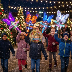 जादू उपहार प्लास्टिक के नेतृत्व वाली चमक छड़ी लाल चमकदार स्विंग तितली डिजाइन हेलोलीन स्विंग तितली डिजाइन - Product Image 3