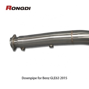 ท่อดาวน์ไปป์ตรงจากโรงงานสำหรับ Mercedes Benz GLE63 W166 C292 AMG 5.5T ปี 2015-2019 วัสดุ Ss304 ท่อไอเสียแบบตรง - Product Image 4