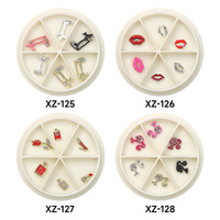 Charmes en métal 3D colorés pour la Saint-Valentin pour l'art des ongles, autocollants sexy pour les lèvres, logo personnalisé, décorations tendance pour femmes