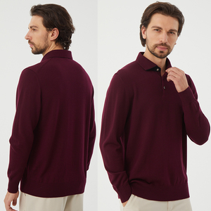 I prodotti più venduti a <span class=keywords><strong>maglia</strong></span> 100% Polo in lana Merino OEM/ODM Polo Casual da <span class=keywords><strong>uomo</strong></span> a maniche lunghe t-shirt - Product Image 1