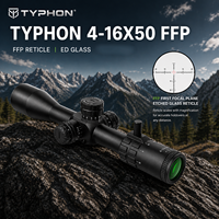 TYPHON 4-16x50SFIR FFP Premier plan focal 30mm Tube Verre gravé Viseur éclairé avec arrêt zéro avec anneau de portée
