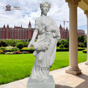 Trevi Châu Âu Kích Thước Đầy Đủ Tay Khắc Bền Đá Cẩm Thạch Lady Tượng Cho Ngoài Trời Vườn - Product Image 6