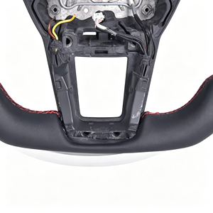 Volante de Cuero Compatible con Audi Q7 4L A4 B7 C7 RS6 A6L B9 A3 <span class=keywords><strong>S</strong></span> <span class=keywords><strong>Line</strong></span> S5 B8 A5 B8 - Product Image 3