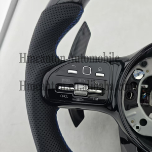 <b>Spot</b> New Products Carbon Fibre Perforated Leather Paddle <b>LED</b> Steering Wheel for Mercedes Benz W203 W204 W205 Steering Wheel - Product Image 5
