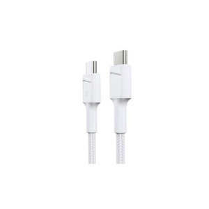 Cable de datos tipo C - cable de 0.3m con conectores macho/macho, compatible con QC 3.0 y PD 60W, color blanco, ideal para carga rápida y... - Product Image 1